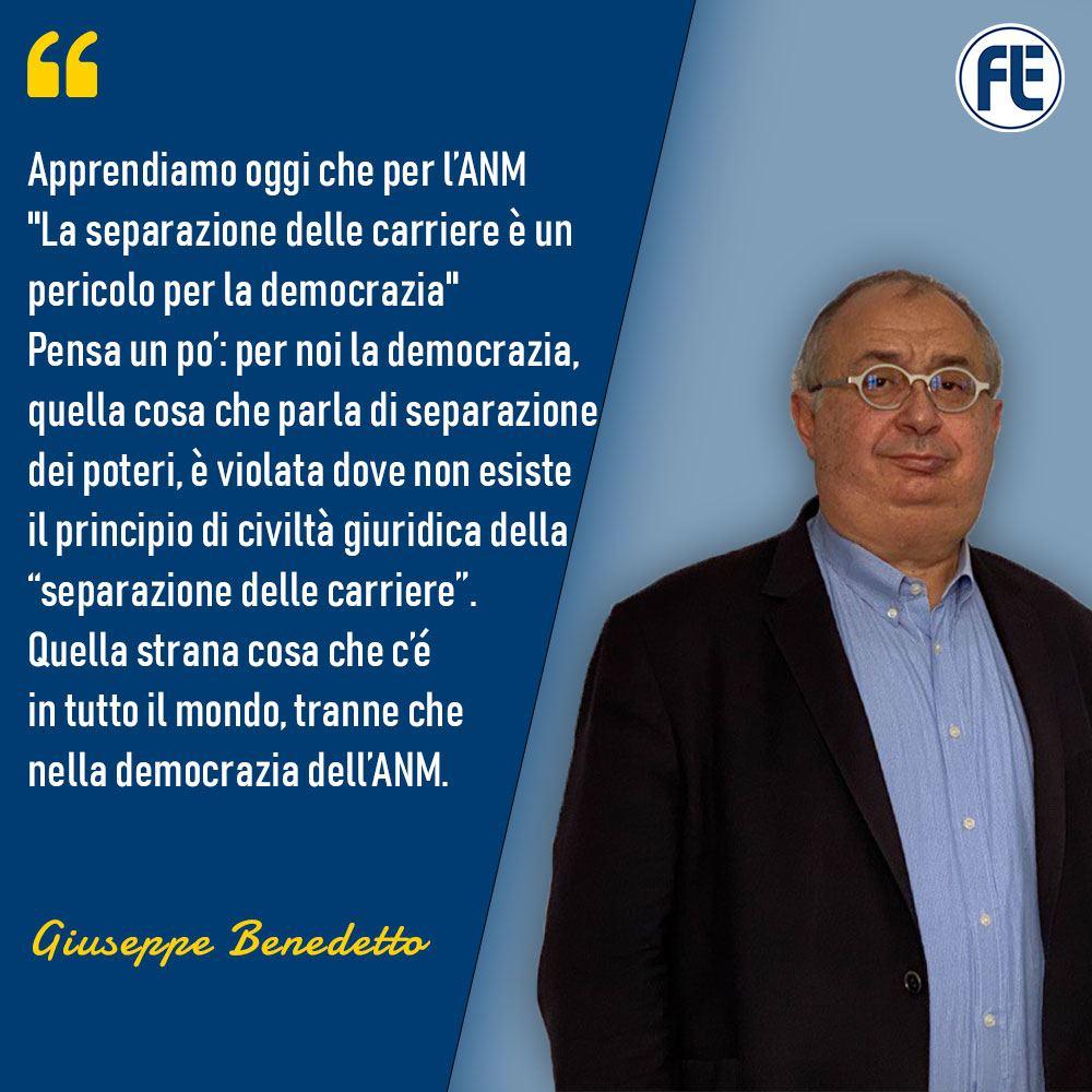 'Il principio di civiltà giuridica della separazione delle carriere' è di fondamentale importanza per una visione dello #StatoDiDiritto che ho sempre avuto il piacere di condividere anche con gli amici della #FondazioneLuigieinaudi ' @fleinaudi @FratellidItalia @GlobalCRL