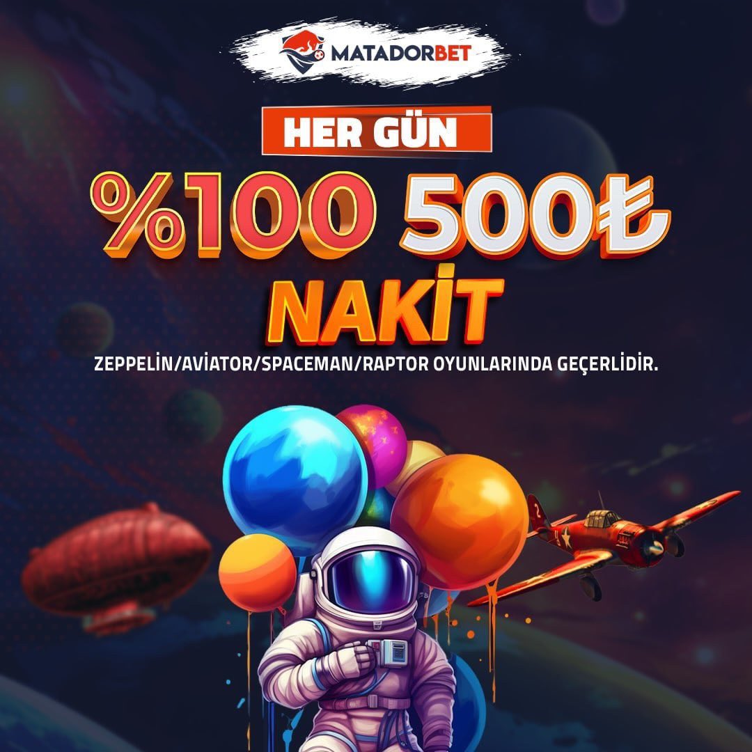 🪂 Uçuşa Geçmeye Hazır Mısınız ? 🪂 ✈️ Her Gün %100 500 TL NAKİT BONUS İle Sizi Uçuruyoruz ! 🚀 Geçerli Oyunlar: Zeplin - Aviator - Spaceman - Raptor ☑️ Yatırım esnasında ilgili bonusu seçip otomatik olarak kazanabilirsiniz. 📱 cutt.ly/S9vfwpd