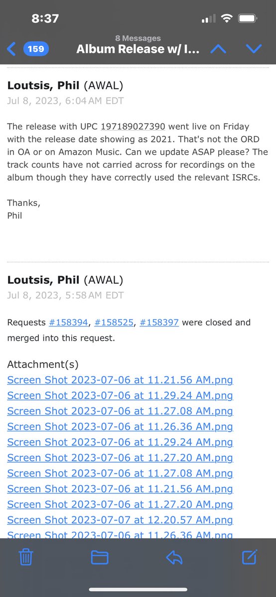 itslonewild's tweet photo. @AWAL Phil was helpful for two seconds Last friday. still haven’t heard anything from operations team like he said. have since emailed 3 more times. https://t.co/epbqmhJrRH