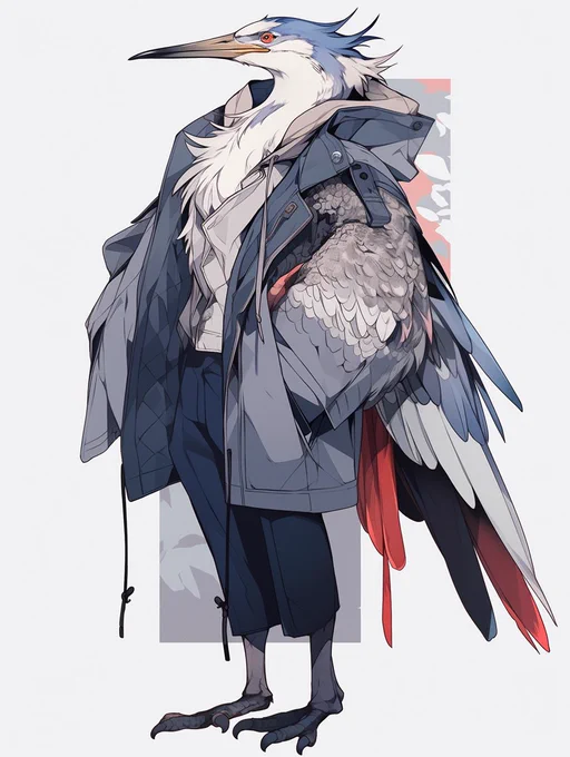 『#君たちはどう生きるか』を観てきたけど、検索すると感想に「よくわからなかった」ていうのが多くて困惑する……。めちゃくちゃわかりやすいストーリーでしたよ! なお画像は無関係の鳥人 #AIイラスト