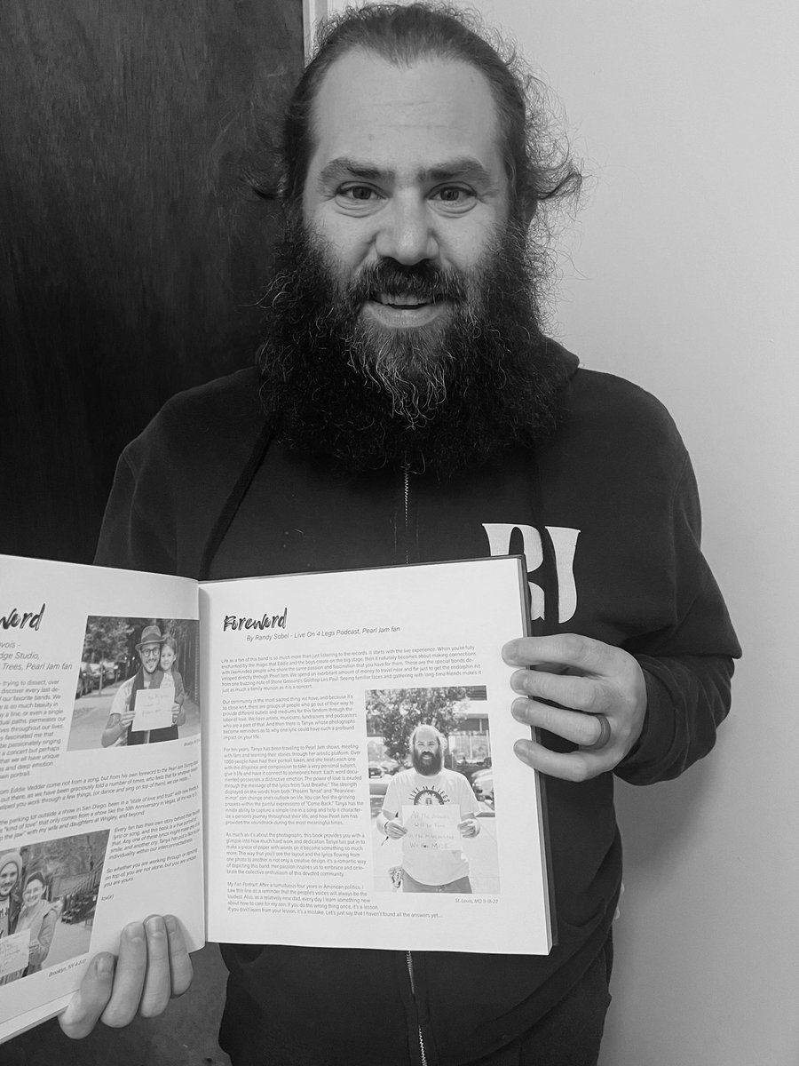 PJFanPortraits's tweet photo. Shout out to Randy from @liveon4legspod for writing one of the forewords for the book! 
More here: https://t.co/1COLqwbSjZ https://t.co/uJQhpq1asB