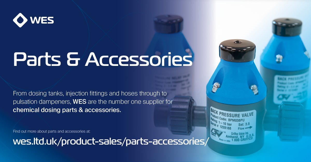 wes_group's tweet photo. From dosing tanks, injection fittings and hoses through to pulsation dampeners, WES are the number one supplier for chemical dosing parts &amp; accessories. Click the link below to find out more: https://t.co/MDSEnYYPg8 https://t.co/TUNNeLd5em