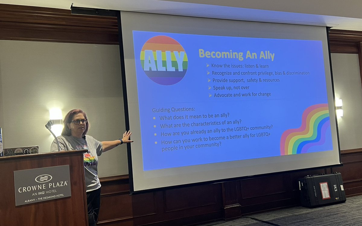 DoraLeland's tweet photo. Safe Zones training with @bethanygizzi today. So excited to start this training. @nysut @WayneWhiteNYSUT @NYSUTStreasurer #ManyThreadsNYSUT #SafeZones 🌈 https://t.co/GSEcMZKa6B