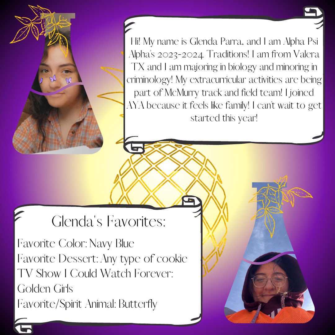 AlphaPsiQueens's tweet photo. Next up on our Executive Board is our 2023-24 Traditions Chair: Glenda Parra! 👑 https://t.co/7lUAov5Gjp