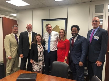 WWFHVA's tweet photo. We thank Sen. @MarkWarner for taking the time yesterday to meet with us to discuss issues facing patients including #PBMs and #340B program. We appreciate all that you do for Virginians. https://t.co/vq4ByZbgMM