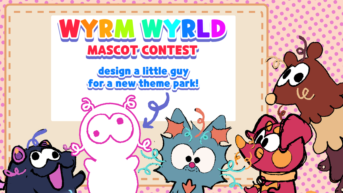 belbeeps's tweet photo. Wyrm Wyrld is having... A MASCOT CONTEST??

Yup! I'm looking for one more design to complete the assembly of little guys we have for the theme park I'm designing for stream! 

🪱 CASH PRIZES
🪱 ENDS AUG 11th
🪱 MAX 3 ENTRIES PER PERSON

RULES AND GUIDELINES IN THREAD BELOW https://t.co/cxlfmGiBdW