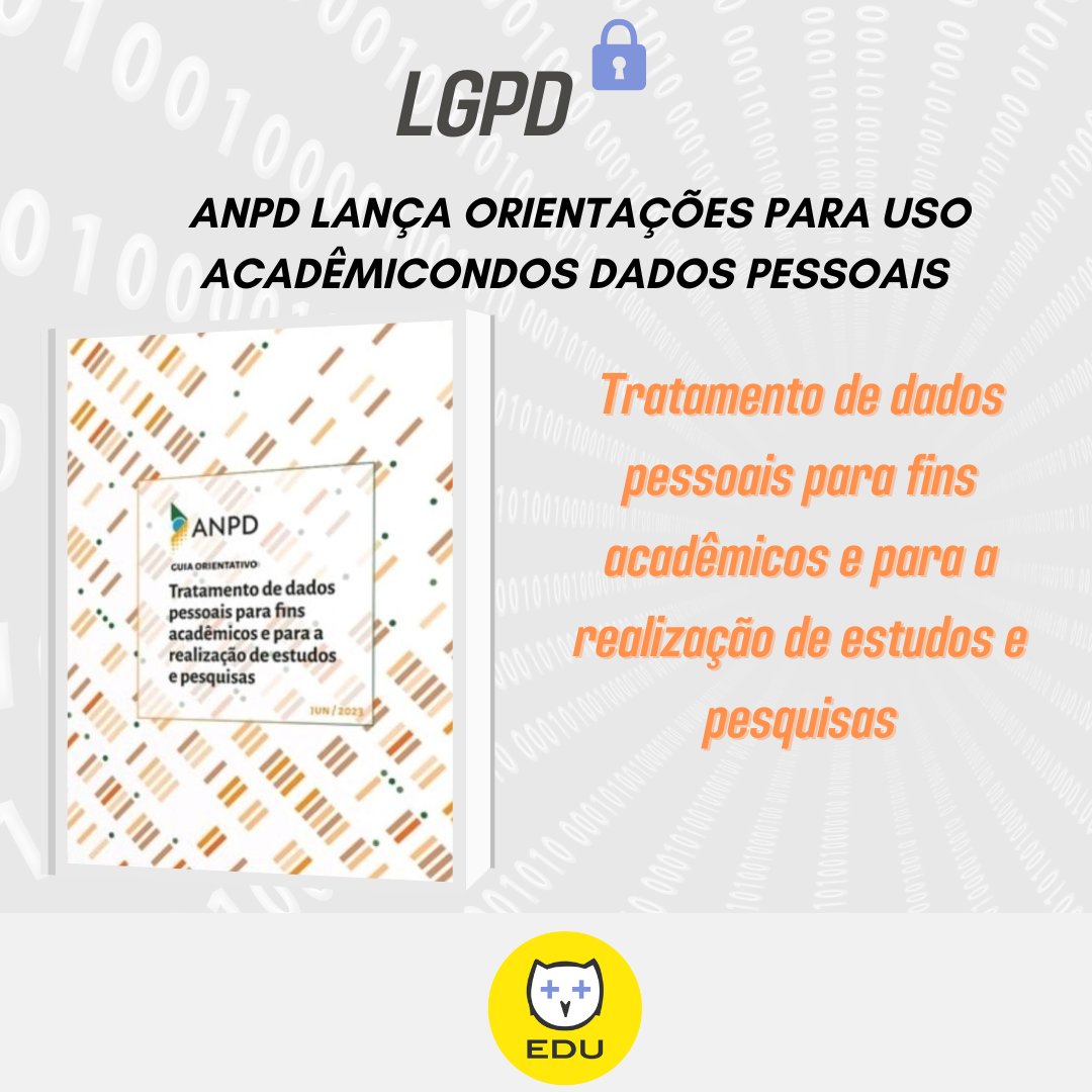 salettoedu's tweet photo. 🦉:ANPD lança Guia Orientativo sobre Tratamento de Dados Pessoais para Fins Acadêmicos. 

🖱 Saiba mais: https://t.co/Yl9vyLpfSZ

💻 Navegue: https://t.co/0avhiE2pAy

🤖 Entre em contato pelo CHATBOT ++ 55 (31) 3267.0949

#salettoEDU #IngenuityToSum #educacao #conhecimento #LGPD https://t.co/ATxBOvWXrD