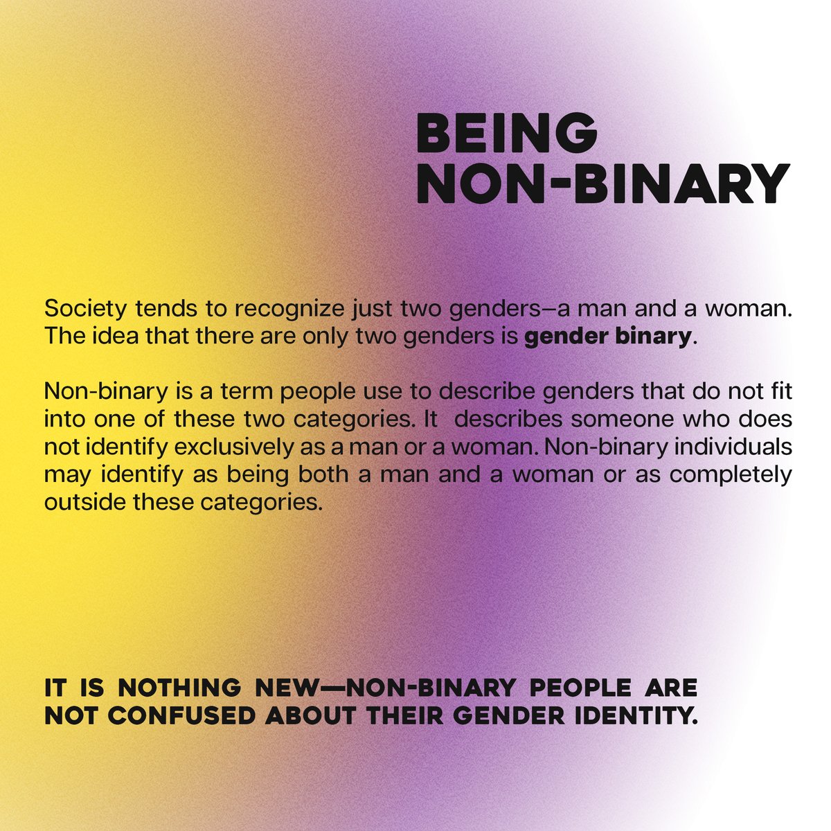 PANTAYtayo's tweet image. #BeingNonBinary 💡 Non-binary people are nothing new. Non-binary people are not confused about their gender identity.