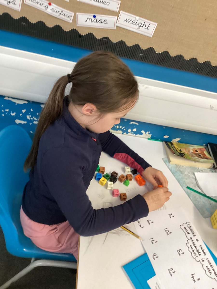 Exploring cubic centimetres and volume in maths today! #ltpamaths #WeAreBrightFutures
