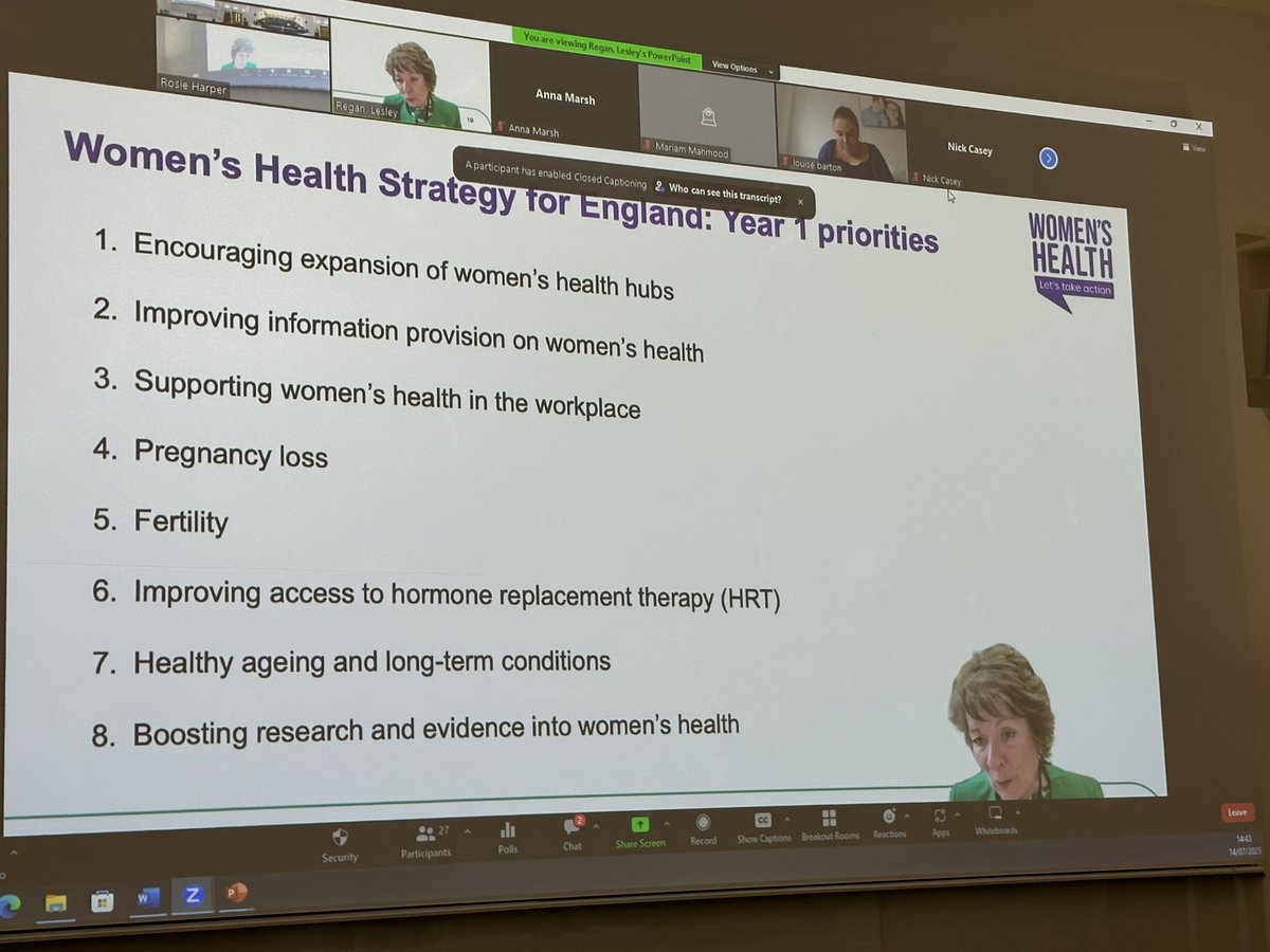 As part of the #DorsetWomensCharter we are creating a Task Force on #WomensHealth to look (amongst other things!) at the priorities of the #WomensHealthStrategy as described today by <a href="/lregan7/">Lesley Regan</a> today at <a href="/hss_bu/">HSS at BU</a> #WomensHealthConference