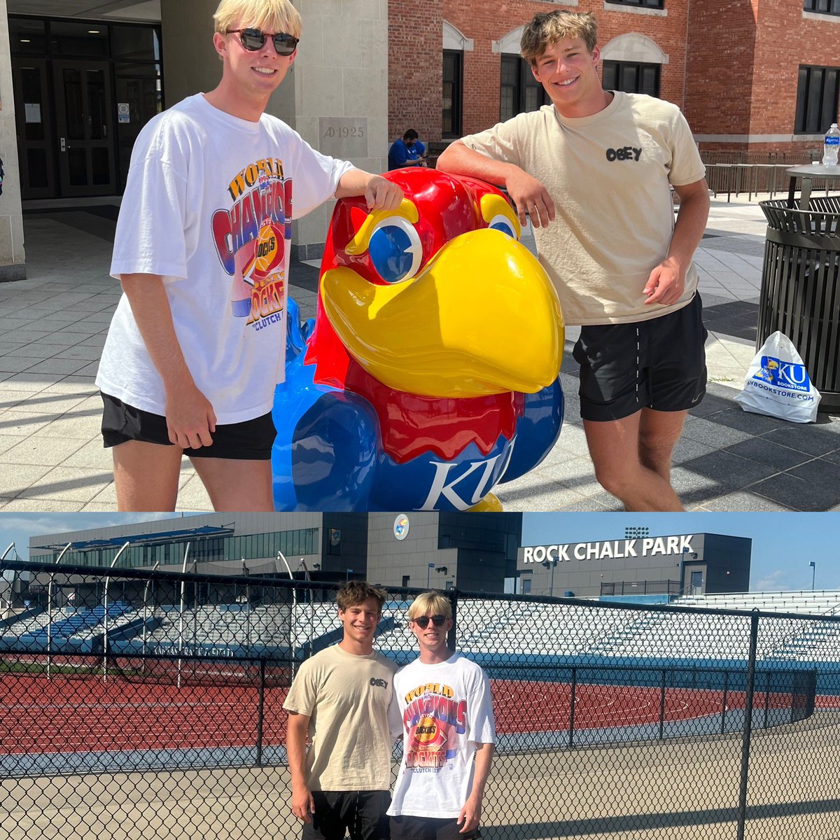 Great visit…Rock Chalk! <a href="/ColschenDavid/">Coach Colschen</a> <a href="/HighlanderSpeed/">Highlander Speed</a> <a href="/TylerHoneyman4/">Tyler Honeyman</a>