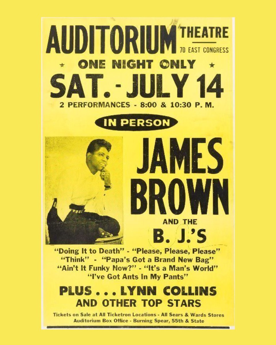 Talk about a flashback. 50 years ago today, James Brown performed at the Auditorium twice in one night. What's your favorite James Brown hit?