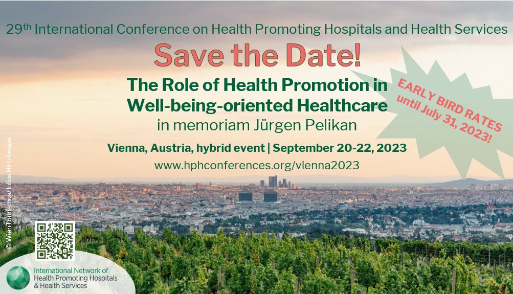 International HPH Network (@hphnetwork) on Twitter photo 📢 Early bird registration has been extended till 31 July 2023!
For registration: hphconferences.org/vienna2023/reg…
If you wish to be added to the waiting list for in-person spots, please e-mail conference-secretariat@hphconferences.org 📢 Early bird registration has been extended till 31 July 2023!
For registration: hphconferences.org/vienna2023/reg…
If you wish to be added to the waiting list for in-person spots, please e-mail conference-secretariat@hphconferences.org