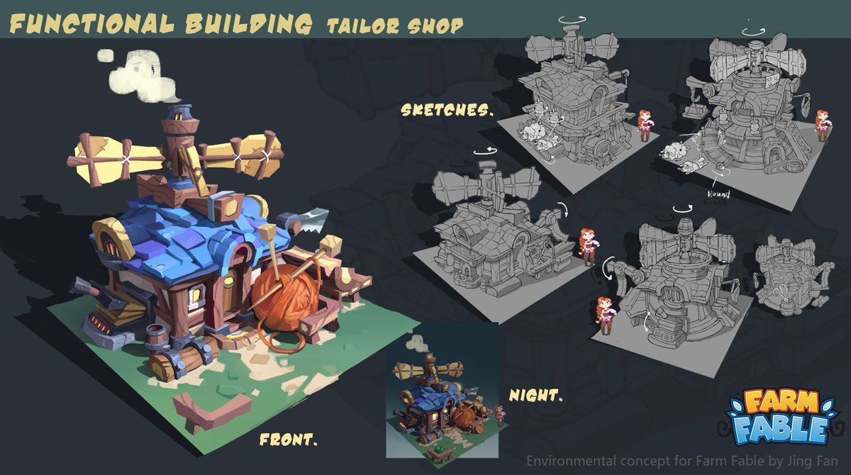 jingfan28816062's tweet photo. Here is a concept artwork of the tailor store I designed, hope you will like it ๐ฅฐ #conceptart #buildingconcept #digitalart #gameart #Digital2D #stylizedart https://t.co/c5xrFO6GSc