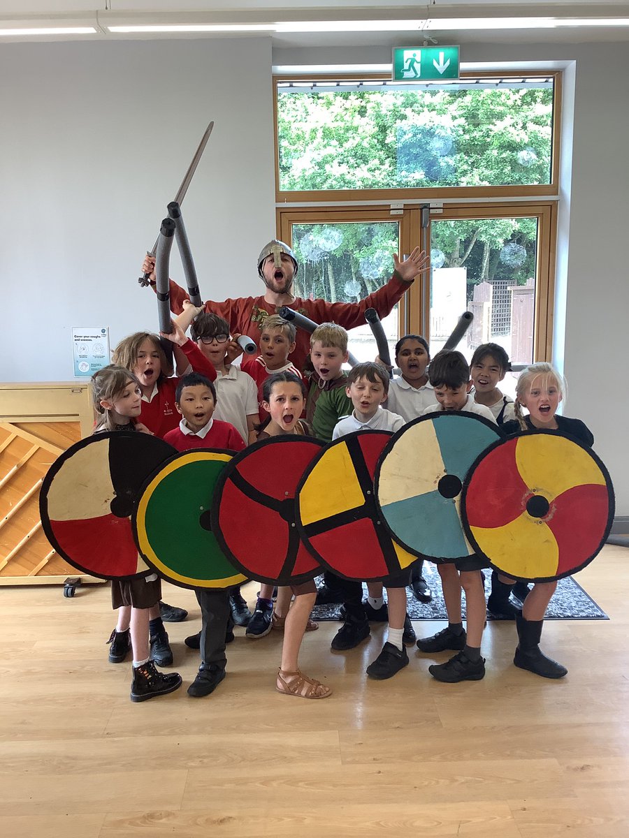 StPhilipsY5B's tweet photo. What a Wonderful Viking Day! We had a visit from Olaf the Viking who told us all about everyday life as a Viking and their history. We had a battle in the afternoon where the Anglo-Saxons fought against the Vikings- it was a tie! #teamstphilips @StPhilipCEAP https://t.co/IGyTpXvsAX