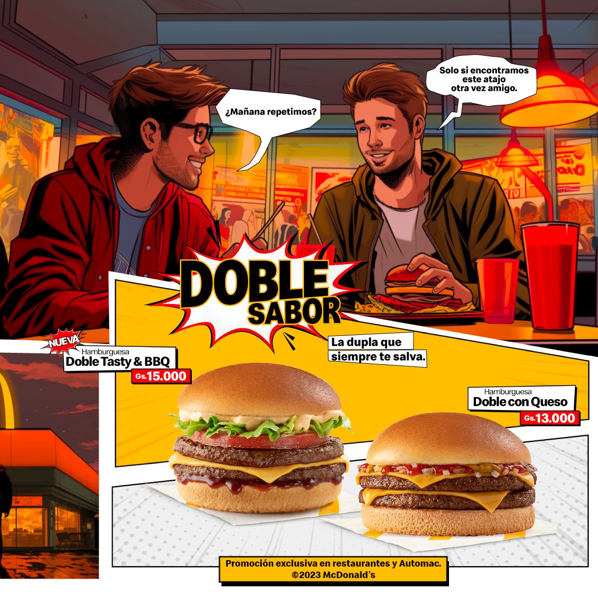 mcdonalds_py's tweet photo. El partner que todo gamer necesita 🎮 #DobleSabor subiendo de nivel, un juego a la vez 🍔 https://t.co/qu1sGL7RU1