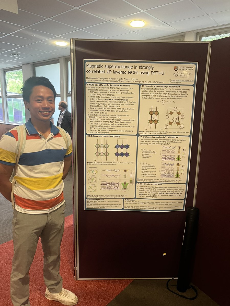 matongkiko's tweet photo. I had a great time the past couple of days at the CASTEP User Conference at the University of Warwick! Great talks all around and lots of cool new things coming with CASTEP. 😄

Side note: seems like I’ll take a photo like this in the same hallway every year 😂 https://t.co/eLuhFhBpsY