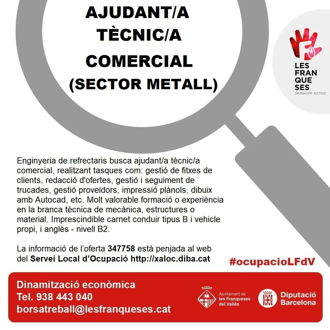 Noves ofertes de feina, si creus que et poden interessar, truca al telèfon 938 443 040 o escriu a borsatreball@lesfranqueses.cat 
#OcupacioLFdV #LesFranqueses #SomDeLesFranqueses #seguim #jxlf
<a href="/FranCOLOME/">Francesc Colomé</a>