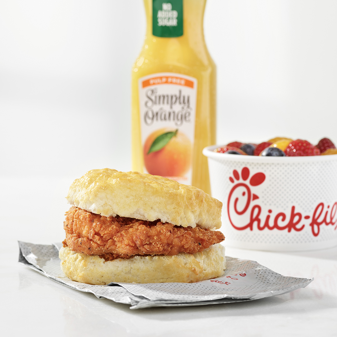 A little bite holds the perfect might. 🔥 The Spicy Chicken Biscuit is here for a bold start to your day.