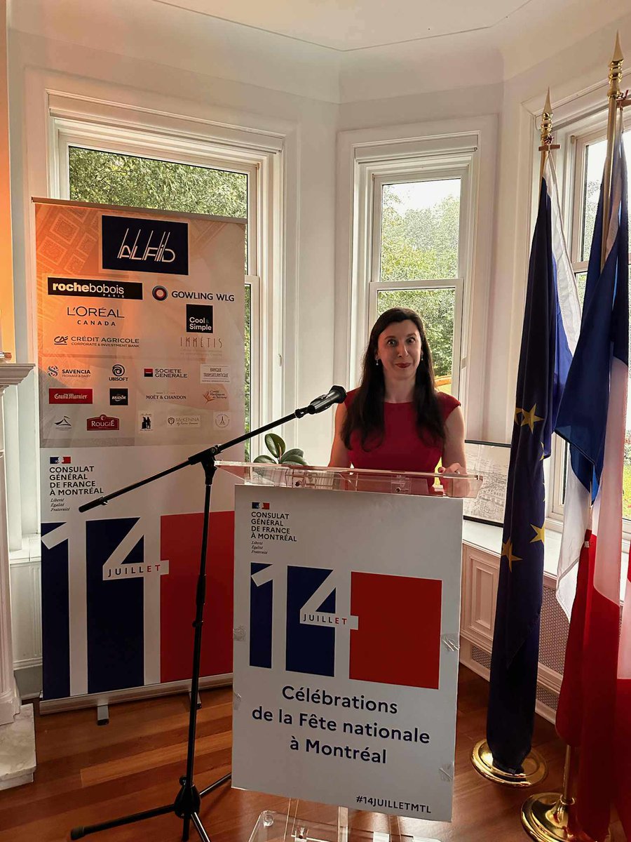 🎉 Célébrations du #14Juillet à Montréal! 🇫🇷 Hier soir, @karlblackburn était parmi les convives de @Sophie_Lagoutte, Consule @FranceaMontreal à l'occasion de la Fête nationale. Le CPQ souhaite de belles festivités à tous les Français, grands partenaires du Québec. #14JuilletMTL