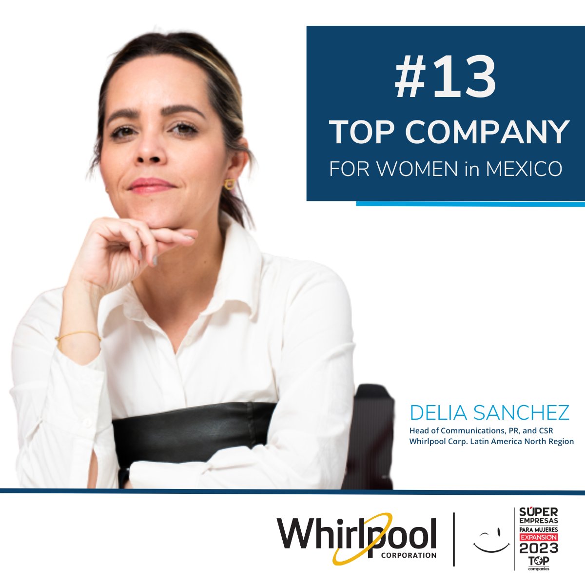 Whirlpool Corporation is proud to be named to the Super Empresas para Mujeres list for 2023 by Top Companies and Expansión magazine. Check out the full list here, topcompaniesmexico.com/super-empresas… #Women #Mexico #Inclusion #ImprovingLifeAtHome