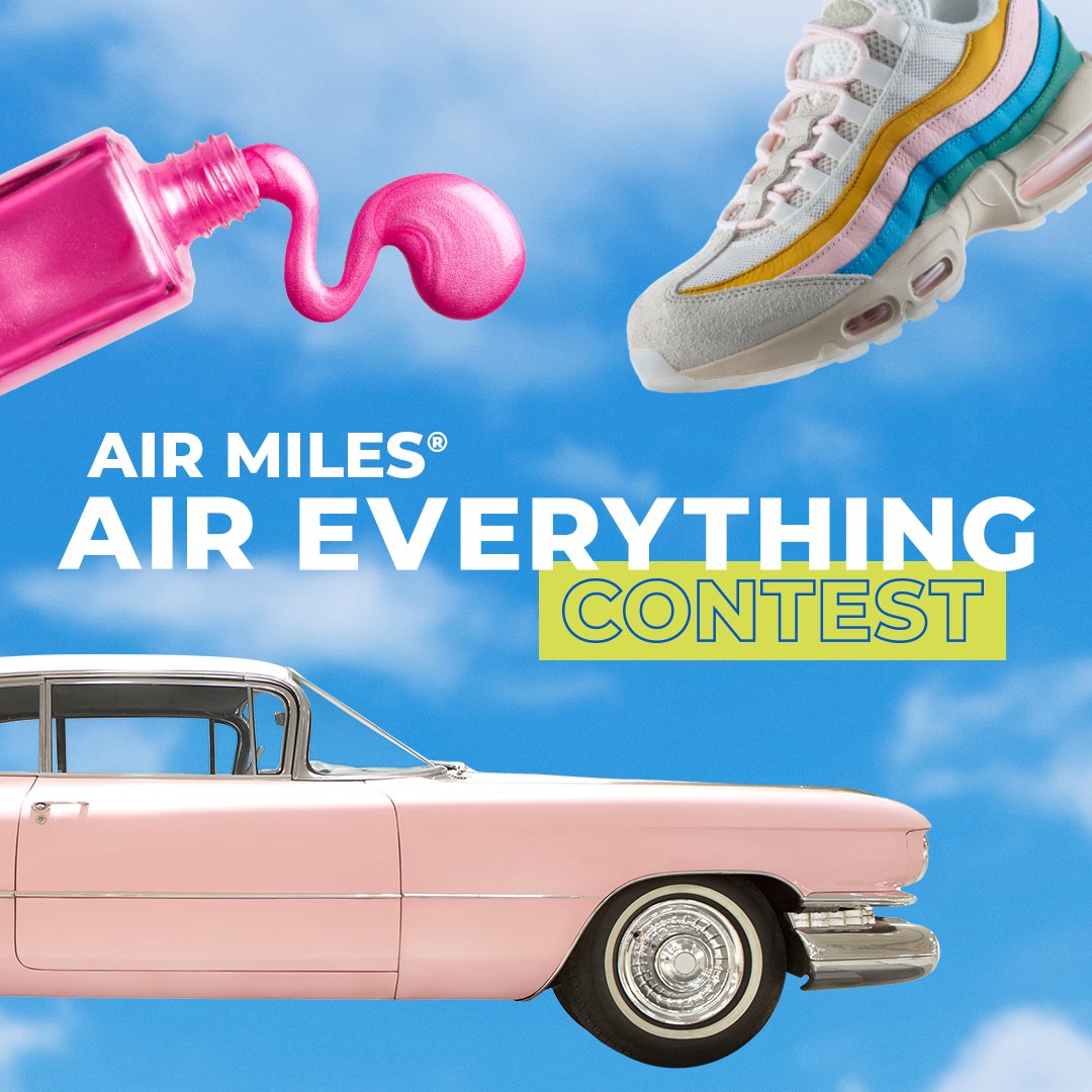 Enter for your chance to win 1 of 10 prizes of 1000 AIR MILES Reward Miles. Just tell us which of the 5 ways to earn Miles you didn’t know about before.

1. Follow @airmiles_canada
2. Like this post
3. Tag a friend and answer the above question