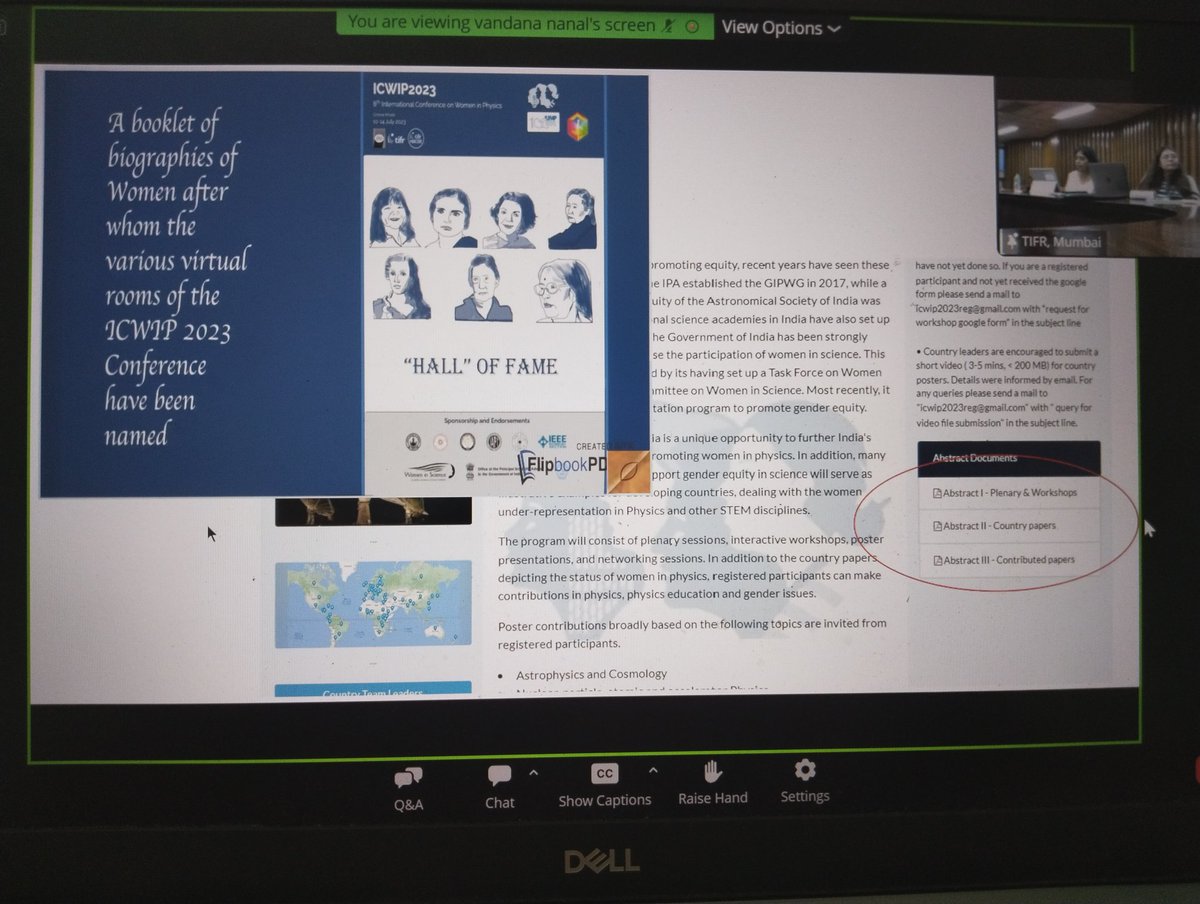 It was a pleasure to attend the 8th IUPAP International Conference on Women in Physics(ICWIP2023) held virtually from 10-14 July. I'm grateful to the organizers for such an exciting and impactful experience.
Thank you for a wonderful conference!
<a href="/ICWIP8/">ICWIP8_IUPAP</a>  #ICWIP2023 #ICWIP_INDIA