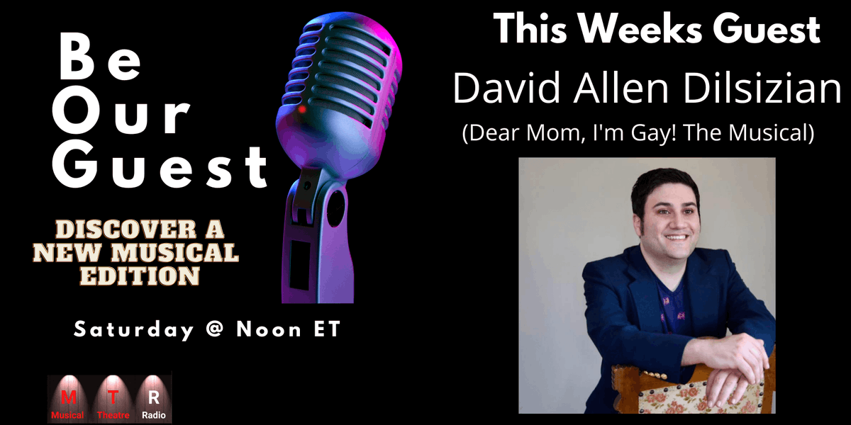 Be our Guest Double Feature

First, Mindi Dickstein where we talk about their career
NEXT
David Allen Dilsizian and I talk about their show 'Dear Mom. i'm Gay!'
@AlenaBernardi 

TUNE IN: Saturday at Noon ET on MusicalTheatreRadio.com

#musicals #musicaltheatre 
<a href="/mindidickstein/">Mindi Dickstein</a>