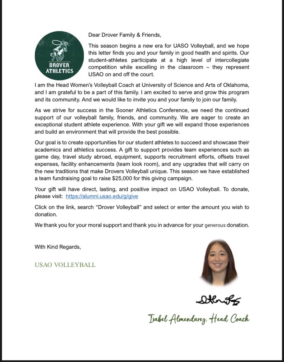 ReitzBrooke's tweet photo. https://t.co/IjuUoK1gyC
If you can, please consider donating to my college volleyball fundraising campaign. All proceeds will be used for gear and travel expenses for the 2023-2024 year. Anything helps and Thank you all for the support! Welcome to the Drover Family💚💚 https://t.co/nB57wr5ogr