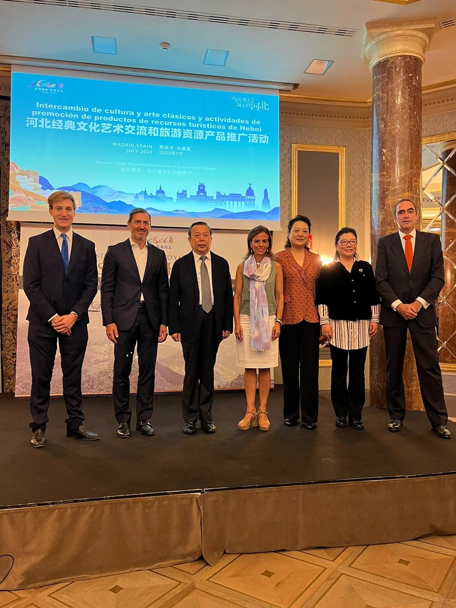 VisitMadridProf's tweet photo. Tras recuperar el 83% de sus conexiones con China, Madrid espera llegar hasta el 100% en 2024. Así se destacó ayer durante las jornadas de Intercambio Cultural y Turístico Madrid-Hebei. 
https://t.co/aYzI0RyWqv https://t.co/TJMr7u20WU