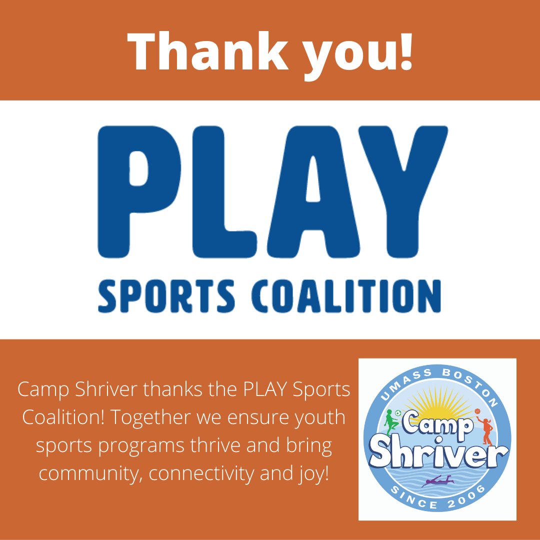 CampShriverUMB's tweet photo. Three cheers to our new partner the Play Sports Coalition @CoalitionPlay that is elevating the value of youth sports! #Unite2Play with Camp Shriver! @UMassAmherst @UMassBoston @MountIdaCampus #InclusionIsMoreFunForEveryone #CampShriverSummer #CS2023 https://t.co/BX6bnKYE0u