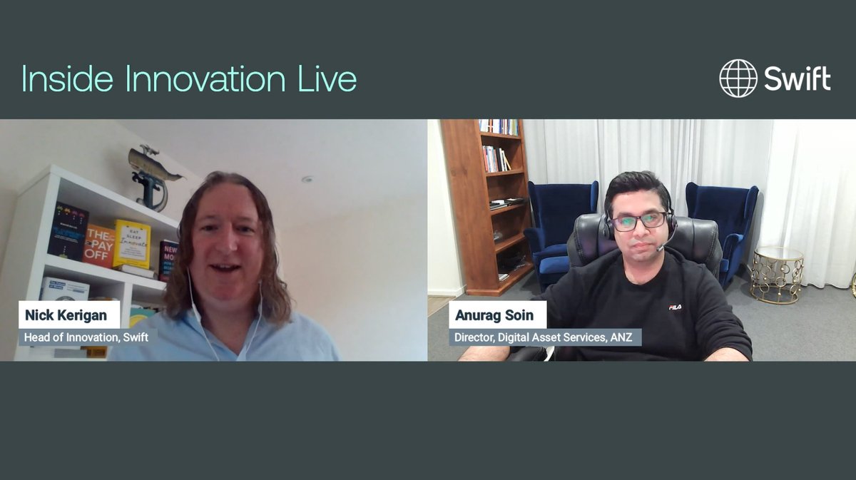 Swift (@swiftcommunity) on Twitter photo In case you missed it, our Inside Innovation Live session, "Connecting blockchains: Overcoming fragmentation in tokenised assets", is now available on demand.
Hear Swift's <a href="/Nick_kerigan/">Nick Kerigan</a> and <a href="/AnuragSoin/">Anurag Soin</a>, Director of Digital Asset Services, Australia and New Zealand Banking Group In case you missed it, our Inside Innovation Live session, "Connecting blockchains: Overcoming fragmentation in tokenised assets", is now available on demand.
Hear Swift's <a href="/Nick_kerigan/">Nick Kerigan</a> and <a href="/AnuragSoin/">Anurag Soin</a>, Director of Digital Asset Services, Australia and New Zealand Banking Group