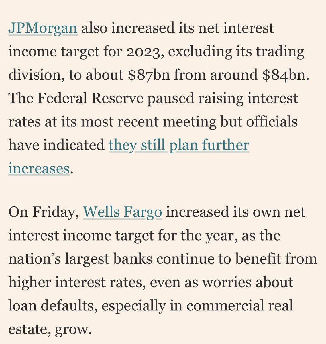 malekanoms's tweet photo. Big banks like JPM and WFC reported monster earnings today thanks to high net interest margins (NIM)

While many attribute this to Fed hikes, the real reason are laws that force all of us to subsidize banks.

Crypto fixes this, but not without a fight. Here's how 🧵👇 https://t.co/fXBgzd6phf