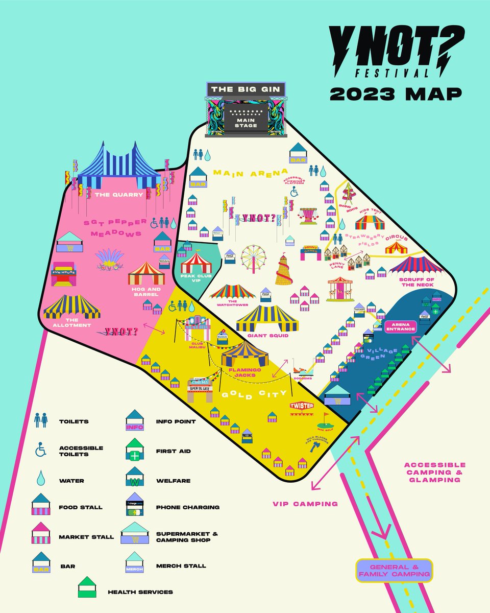 Y Not Festival ⚡ on Twitter "Y Not 2023 Map Now available! Grab the