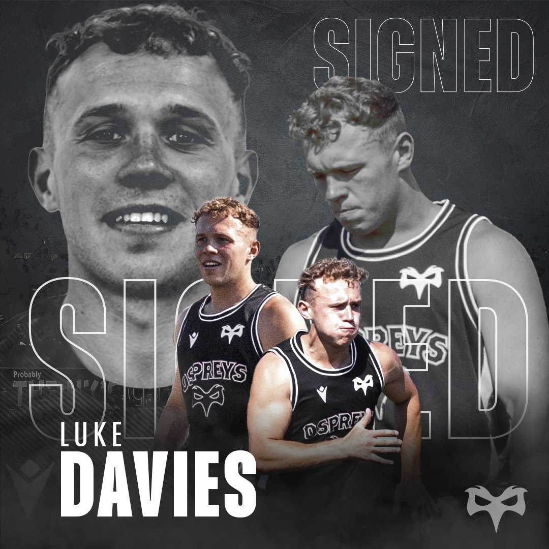 ospreys's tweet photo. 𝗪𝗲𝗹𝗰𝗼𝗺𝗲 𝗟𝘂𝗸𝗲 𝗗𝗮𝘃𝗶𝗲𝘀 ✍️

We are pleased to announce the signing of Scrum-Half Luke Davies 🖤

𝗖𝗿𝗼𝗲𝘀𝗼 𝗟𝘂𝗸𝗲!

Read more 🔗https://t.co/dE5Q8R2a5S

#TogetherAsOne https://t.co/7dQZQbu0dT