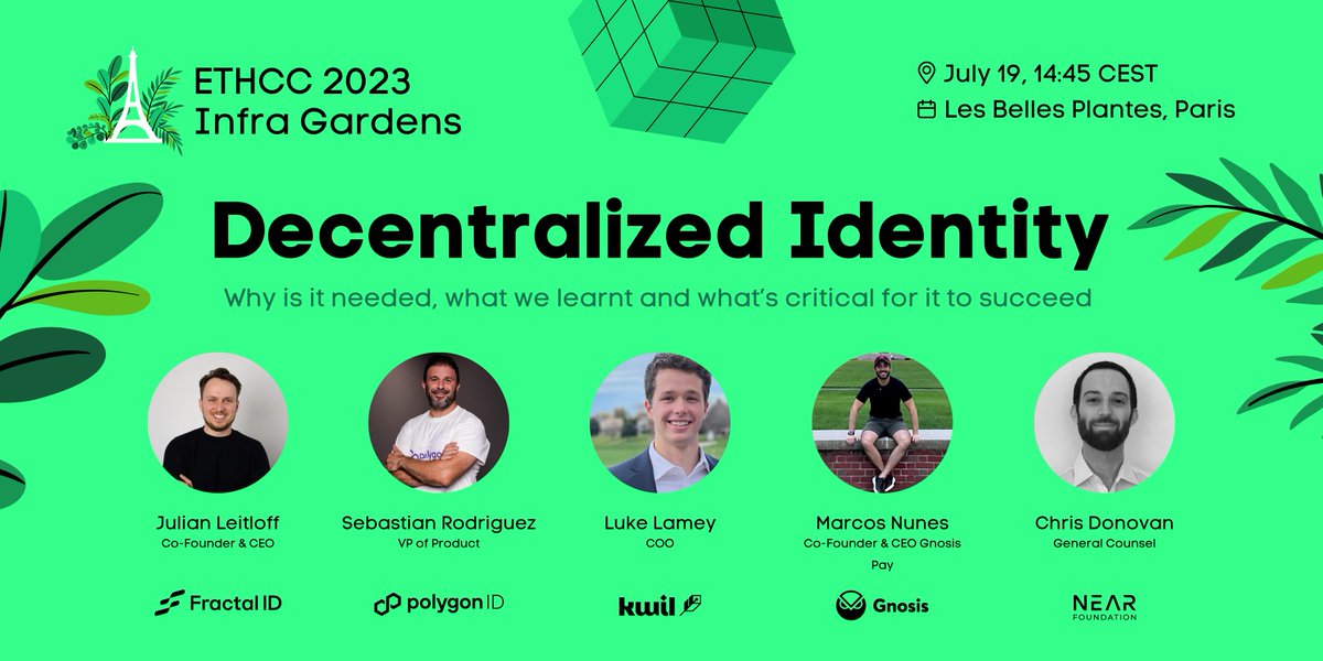 Fractal_ID's tweet photo. 🎙Join us for a panel discussion on Decentralized Identity! 

Featuring experts @JulianLeitloff, Sebastian Rodriguez - @PolygonSSI, @lukelamey, Marcos Nunes and Chris Donovan - @Chris_JP_D. Let's explore decentralization, privacy &amp; user control. 👥🔒

👉https://t.co/NJEnNrA0SO https://t.co/Oq3XGvviG7