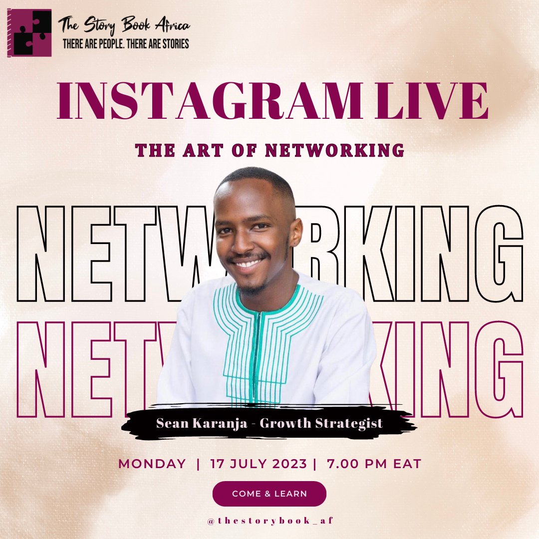 thestorybook_af's tweet photo. 🌟 Join us for an Exclusive Instagram Live with @KaranjaSean ! 🎙✨
Sean Karanja is an extraordinary EdTech Entrepreneur, Growth Strategist, and the Co-Founder of @BanterBoardroom💼🤝
Elevate your networking game to new heights! 🚀
#TheStoryBookAfrica #ArtOfNetworking https://t.co/295eKznk76