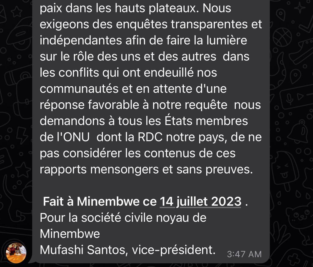 AKibasumba's tweet photo. After the illegal arrest of @LSRukundwa the president of civil society in #Minembwe, Ruvuzangoma St Cadet is the next target for the enemy of peace in the Haut plateaus. https://t.co/EMjz0JBhuO