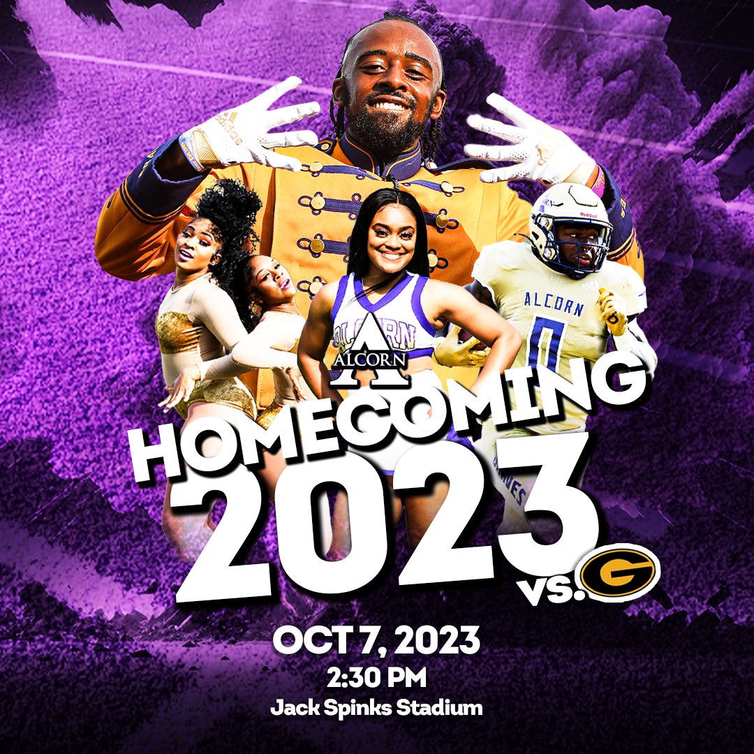 AlcornStateU's tweet photo. Hey, Braves! Are y’all ready for Homecoming?! 📣 #AlcornHC23 https://t.co/AoqbtgXwA6