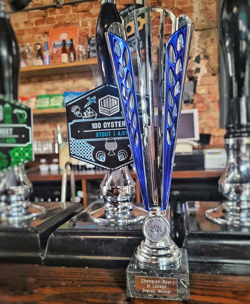 Thrilled that London Brewing Co won the Champion Beer of London 2023 Overall GOLD Award at #EalingBeerFestival for 100 Oysters Stout. Come and join us for a pint of it, fresh from the source! 🍺🦪