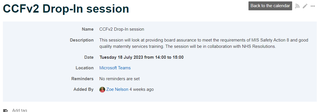 zoenelson8's tweet photo. Our 3rd #CCFv2 drop-in session is on 18th July from 14:00-15:00, focusing on #MIS #SA8 with @NHSResolution @SaschaWells Join Futures https://t.co/fFrKZot0xM for the link & join a community of passionate people committed to quality training & education in maternity services 🥰 https://t.co/rVaZOmbAE5