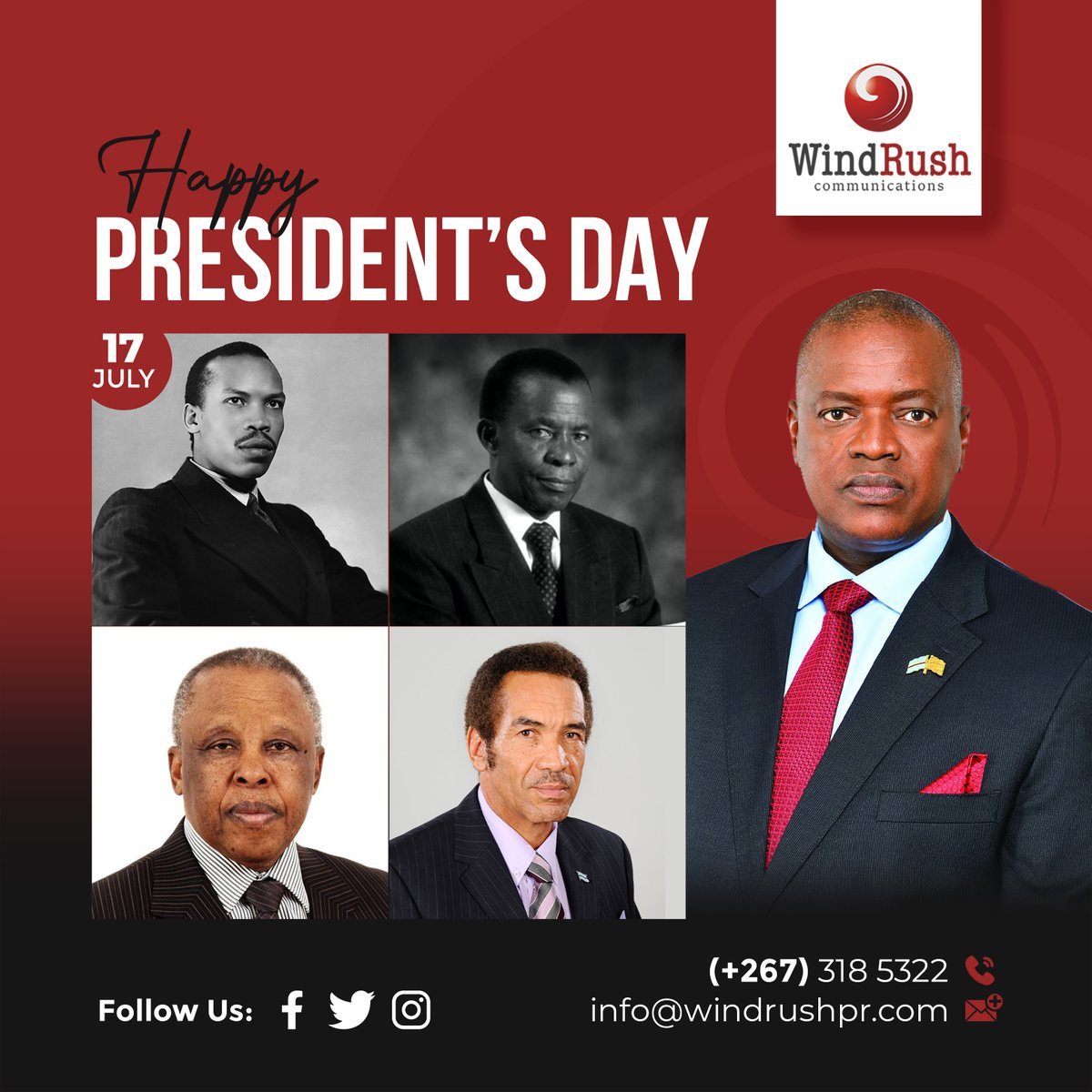 WindRushPR's tweet photo. 𝑯𝑨𝑷𝑷𝒀 𝑷𝑹𝑬𝑺𝑰𝑫𝑬𝑵𝑻'𝑺 𝑫𝑨𝒀 | Join us as we take a moment to reflect and honor our Nation’s rich history and salute those at the helm of our country for the legacy of leadership they have provided our nation.
#WindRushCommunications #WindRushPR #DigitalPRAgency https://t.co/w0cIoMQukX