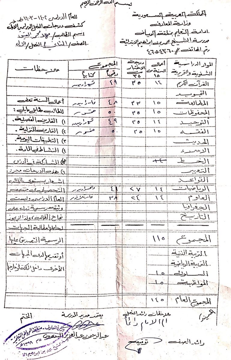 f_alateeq11's tweet photo. @wajhsound نشاركك #الذكريات_الجميلة
شهادة ثاني ابتادائي 1402 / 1403
كلها بخط اليد https://t.co/6MC9dLo5fy