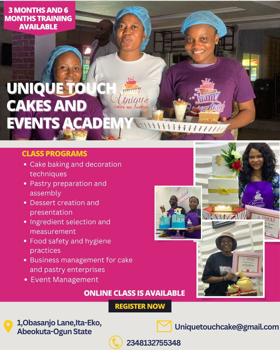 Unique Cakes and Pastries on Twitter "Elevate Your Baking Skills