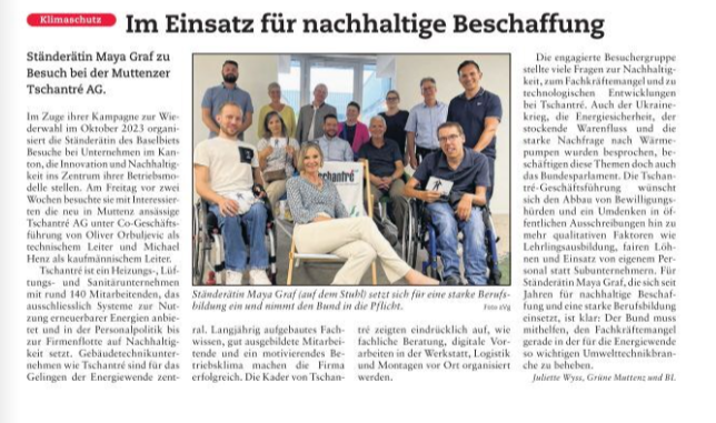 Im Einsatz für nachhaltige Beschaffung mit @mayagraf_bl @grueneBL @GMuttenz 
#Muttenz #Wahlen2023 #Klimawahl2023