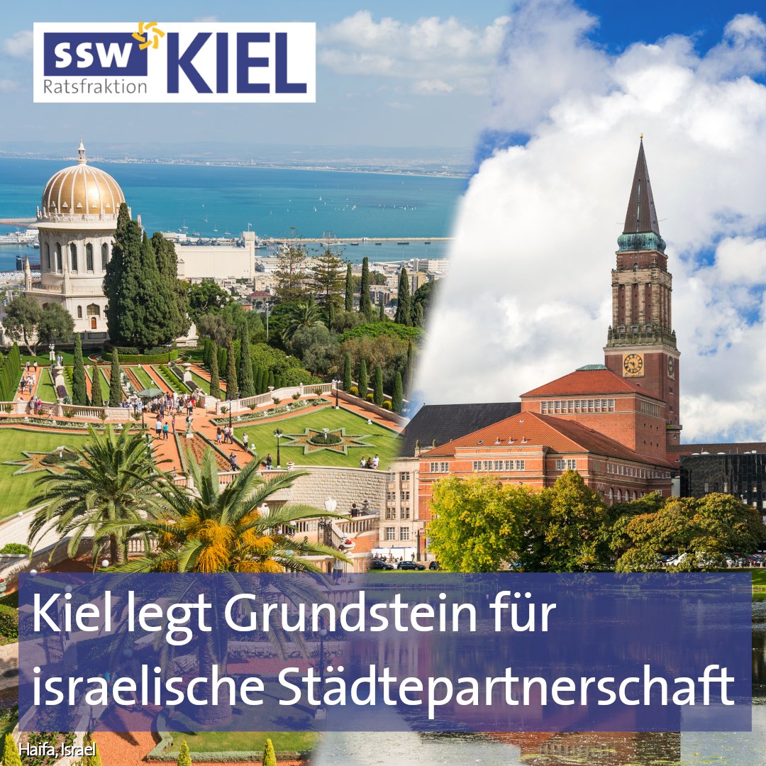 Kiel legt Grundstein für israelische #Städtepartnerschaft

Wir freuen uns auf die kommenden Entwicklungen und Möglichkeiten, die der jetzt angestoßene Prozess für unsere Landeshauptstadt bereithält.
ssw-ratsfraktion-kiel.de/kiel-legt-grun…