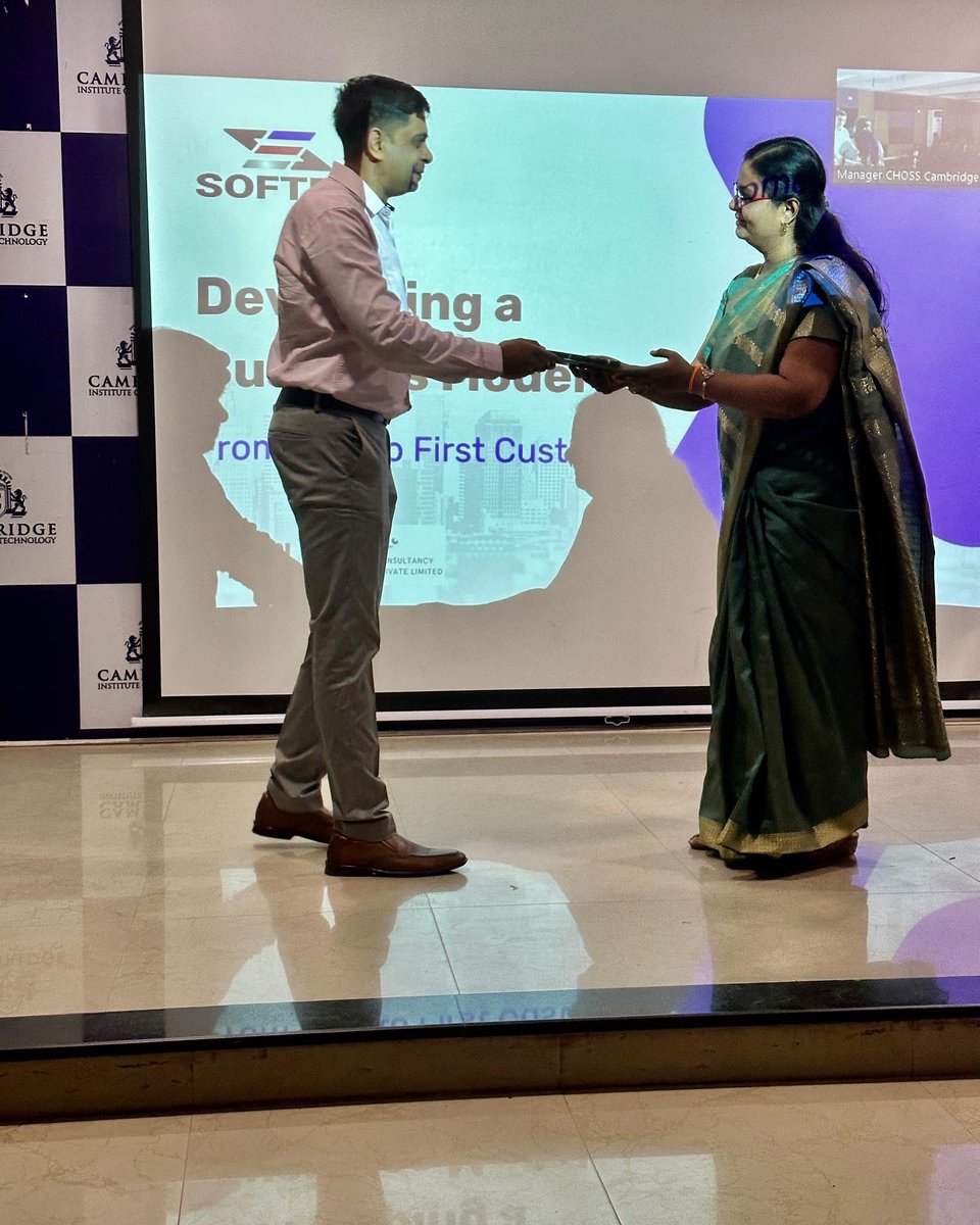 iAshishPrasad's tweet photo. Thrilled to have given a lecture on business model development at Cambridge Institute of Technology with Dr Sudipta Banerjee and Mr Per Poulsen! Grateful for this enriching experience! Thank you Dr. Varalatchoumy madam 

#startup #thmx 🎓🚀 #BusinessLecture #CambridgeInstitute https://t.co/1PSQ194xYr