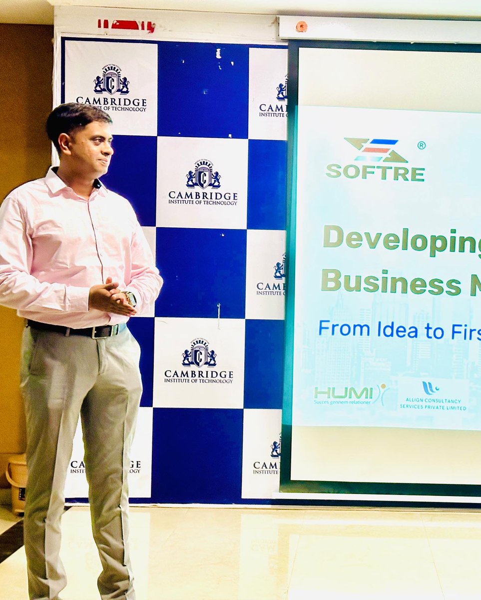 iAshishPrasad's tweet photo. Thrilled to have given a lecture on business model development at Cambridge Institute of Technology with Dr Sudipta Banerjee and Mr Per Poulsen! Grateful for this enriching experience! Thank you Dr. Varalatchoumy madam 

#startup #thmx 🎓🚀 #BusinessLecture #CambridgeInstitute https://t.co/1PSQ194xYr