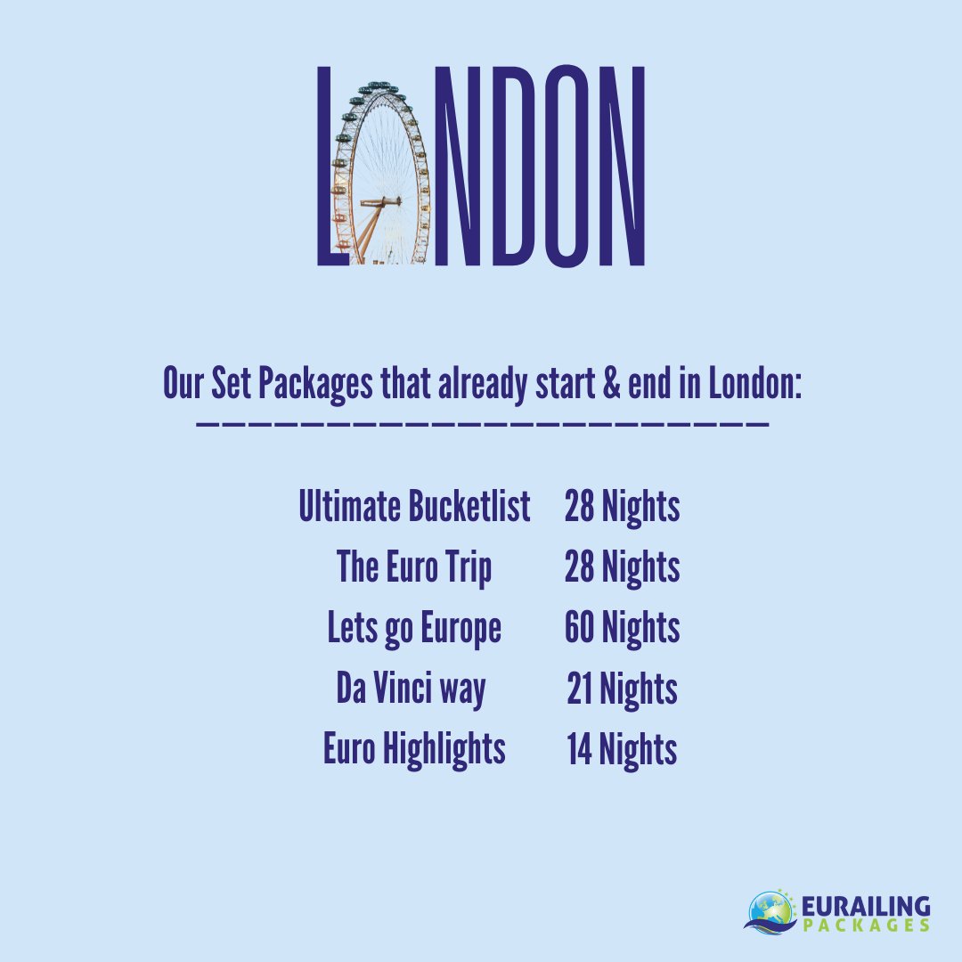 InterRailingPac's tweet image. Ready to embark on the ultimate Eurostar adventure? 📷📷
Discover the magic of interrailing with our curated packages that start and end in the vibrant city of London! 🚄🚆#interrailing
#InterrailingAdventures #traveler #londonuk #railtravel
#EurostarJourney #LondonToEurope