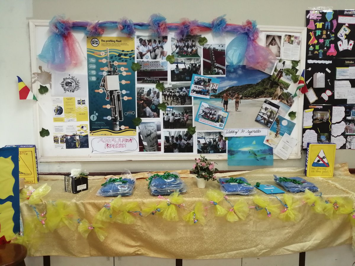 Our #adoptafloat corner in the design lab, with the blue economy corner and the eco-school in the same room, activities that students participate in, and contribution from teachers